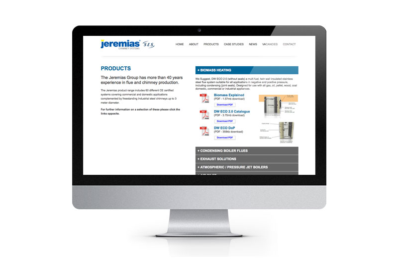 Jeremias Flu Systems Ltd Website